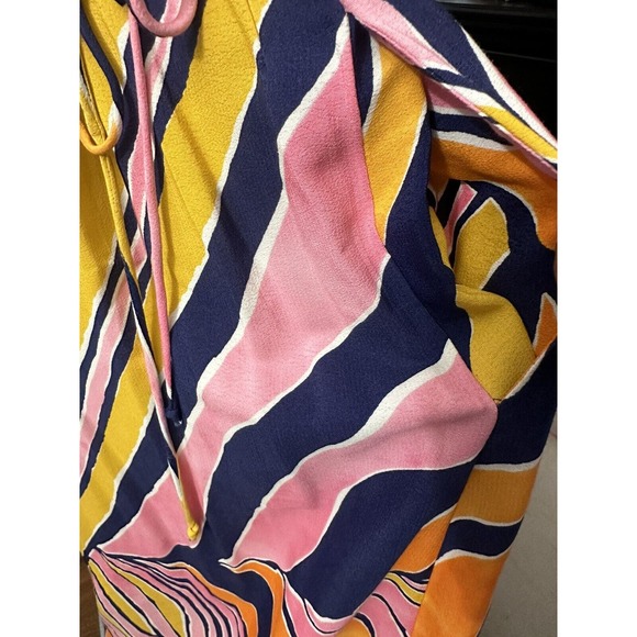 Anthropologie Maeve FINLEY Jumpsuit SZ 6 Animal Print Wide Leg Crop Pockets - Picture 7 of 12